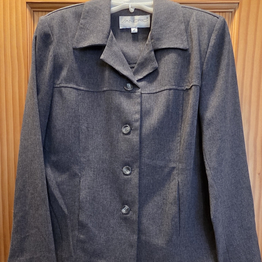 Sandro Charcoal Women's Suit Jacket